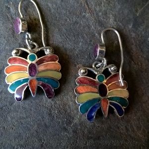 FINE. 950 STERLING SILVER EARRINGS, ARTISANAL, NEW
